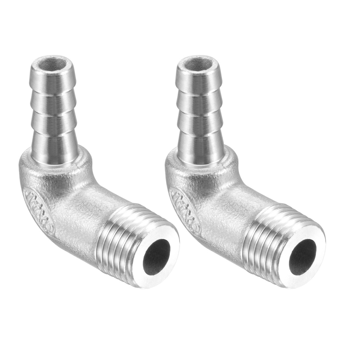 Stainless Steel 304 Hose Barb Fitting - 3/4 Barbed X 1/2 NPT Male Straight Adapter 2-Pack