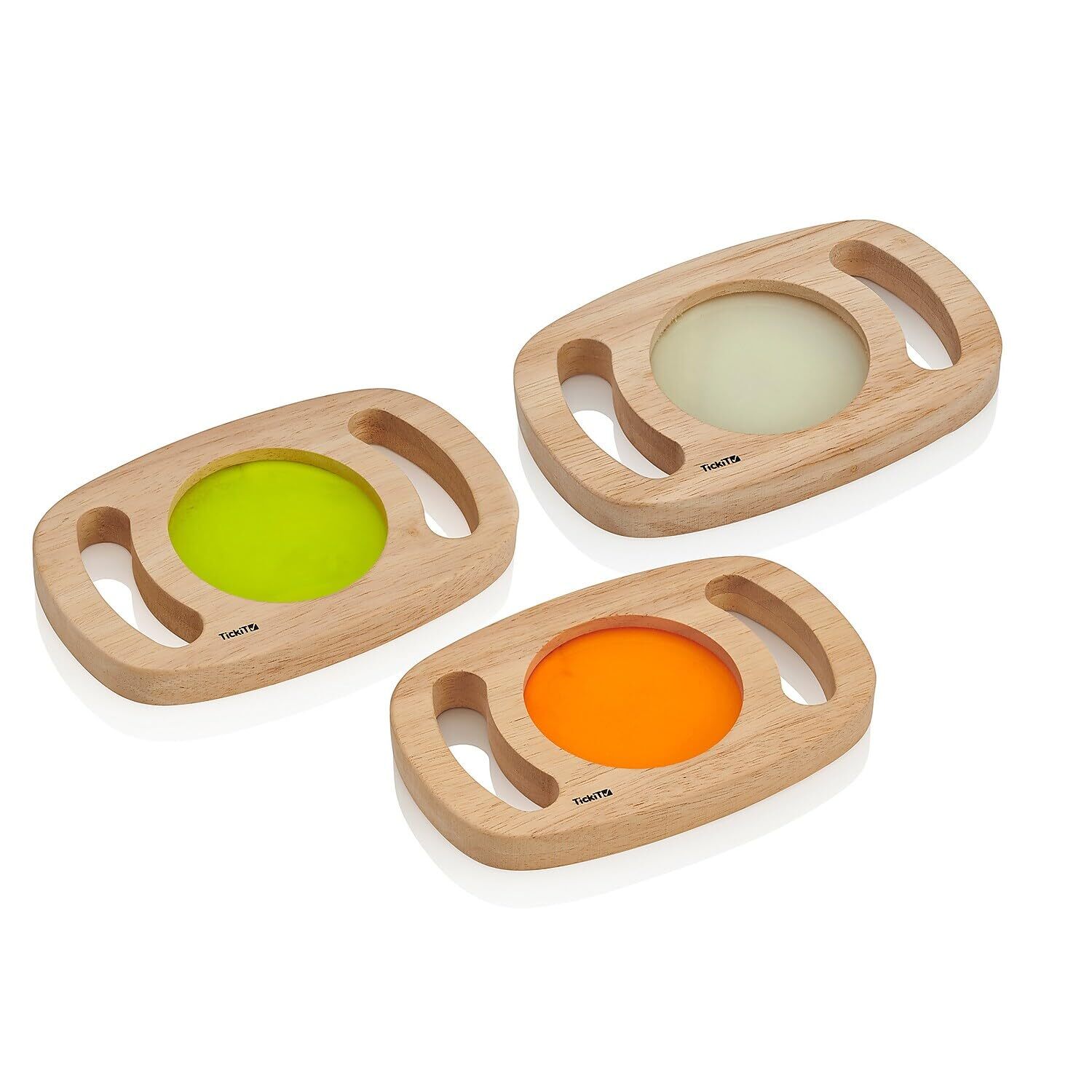 TickiT Easy Hold Glow Panels - Set of 3 - Blue, Green & Yellow - for Ages 1+ - V