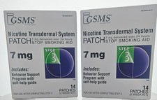 GSMS Nicotine Patch Step 3 7mg 28 PATCHES 2-Boxes of 14 Exp 12/2026