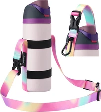 EasyAcc Water Bottle Holder Strap Sling, for Owala FreeSip 24 32 40 Rainbow 