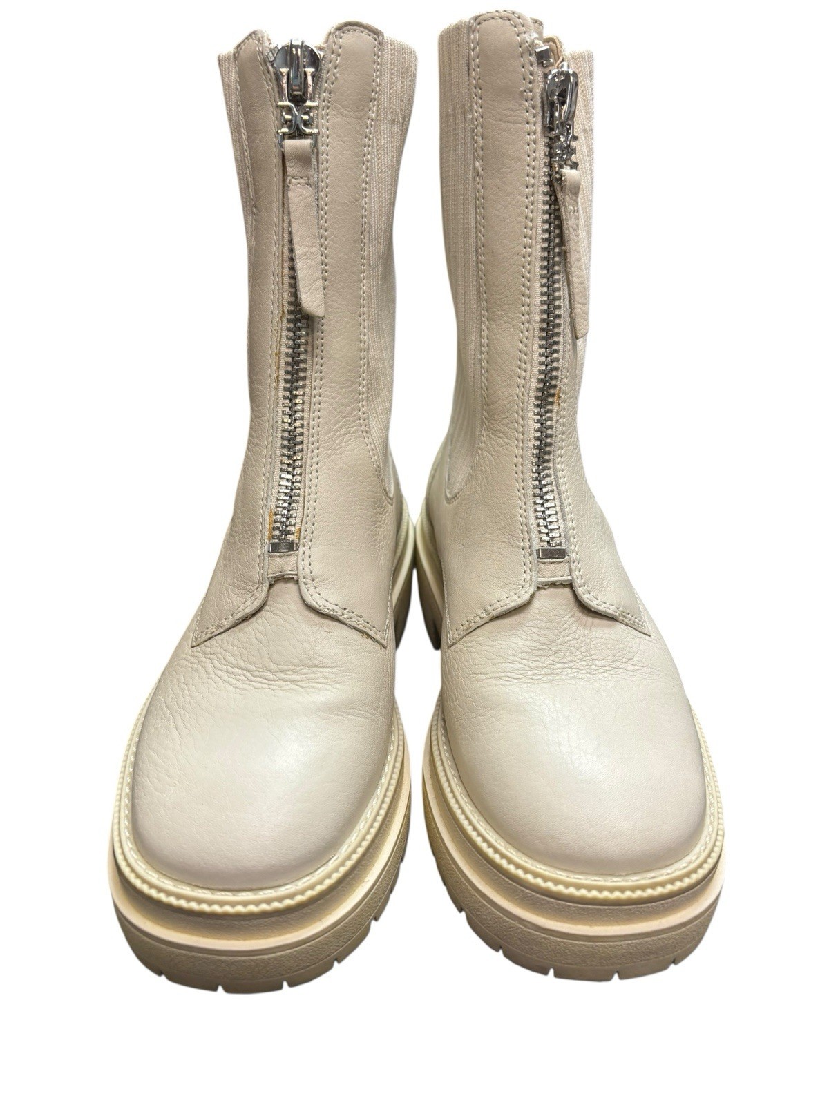 SAOLA Stivaletto Chelsea Sam Edelman Winniford avorio pelle suola a strappo aderente taglia 6