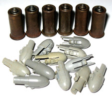 Six 6 Mattel Shootin' Shells w/Twelve Gray Bullet Tips