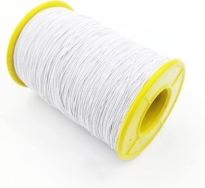 Amaney 500m 0.5mm White Elastic Cord Beading Threads Stretch String Fabric Cr...