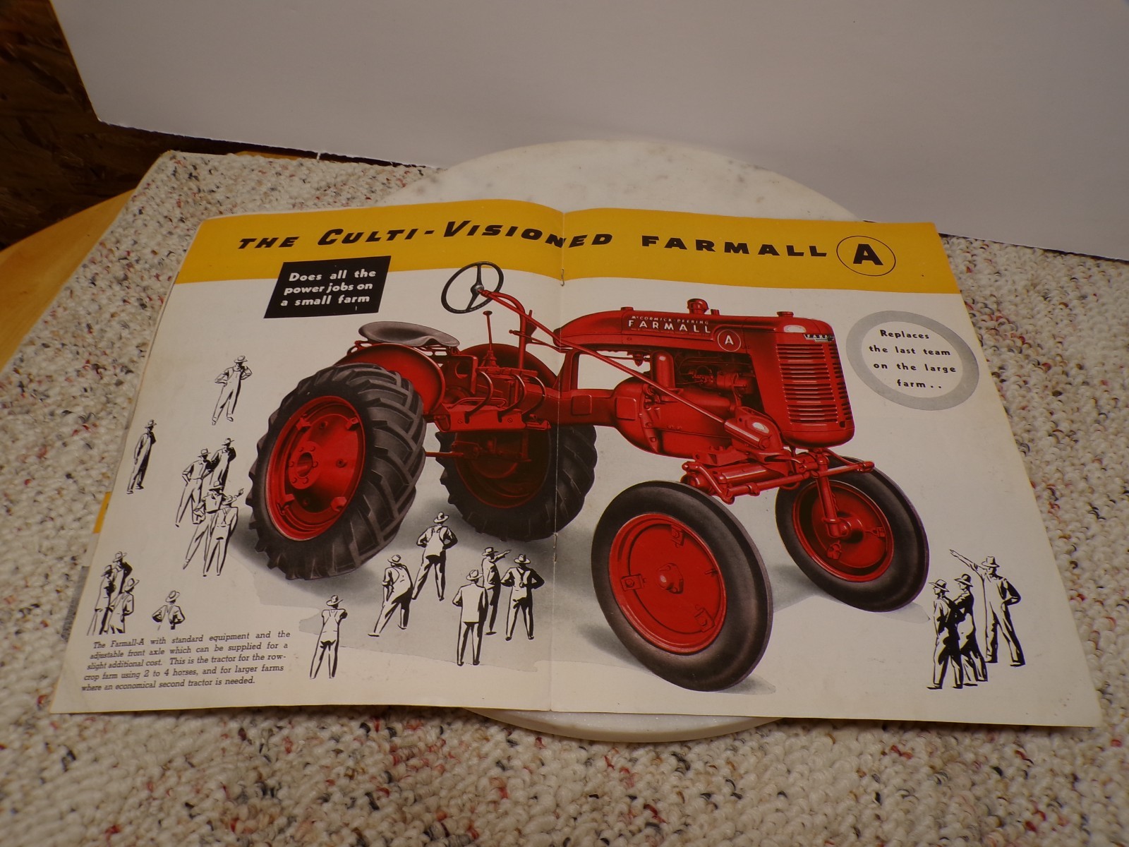 McCormick-Deering Farmall A One-Row Tractor W/Culti-Vision IH Booklet A-433-CC