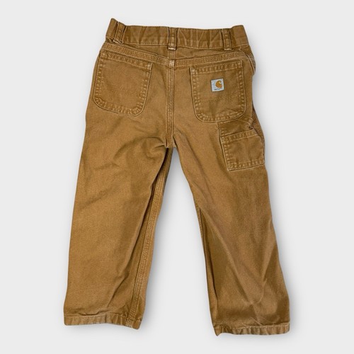 Carhartt Pants Youth Boys 3T Duck Canvas Outdoor Hunting Cotton Workwear Kids - Picture 2 of 7