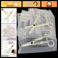 25Pcs Disposable Piercing Clamps - Self-Locking Forceps for Ear, Nose, Navel Pie