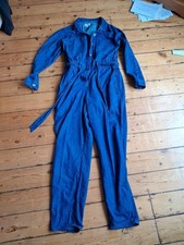 White Stuff Denim Jumpsuit Boiler Suit Cinched Belted Waist 10r