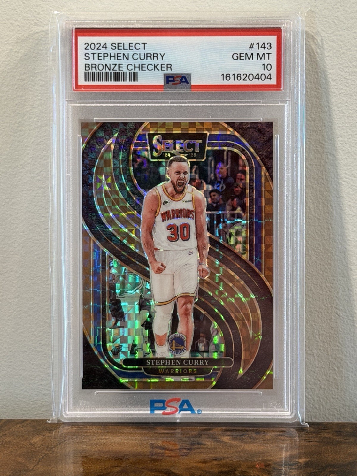 Panini 2024-25 Select Premier Level Stephen Curry #143 Bronze Checker /49 PSA 10
