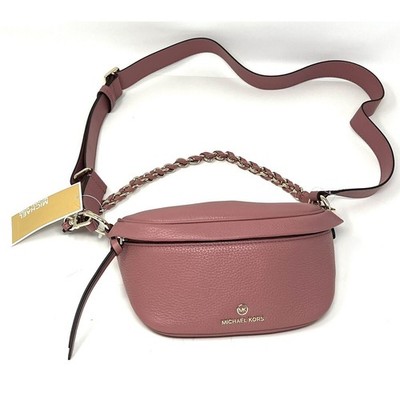 Michael Kors Slater Extra Small Pebbled Leather Sling Fanny Pack Rose Pink XS