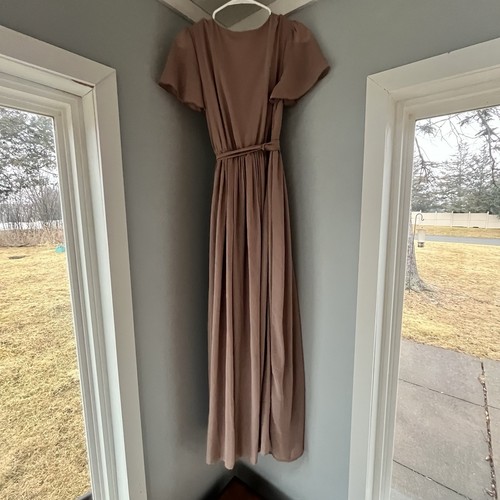 Baltic Born Kristina Maxi Wrap Dress Taupe Long Womens Size S - Picture 5 of 7