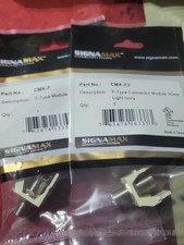 F-Type Module White Coaxial Connector Pack Of...