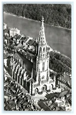 Vintage Real Photo Postcard Münster Cathedral Bern Switzerland 1950s
