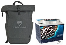 XS Power D4700 2900 Amp 12V Power Cell Car Audio Sealed AGM Battery + Backpack