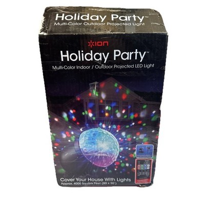 ION Holiday Party Multi-Color Indoor / Outdoor LED Projector Light Tested Works