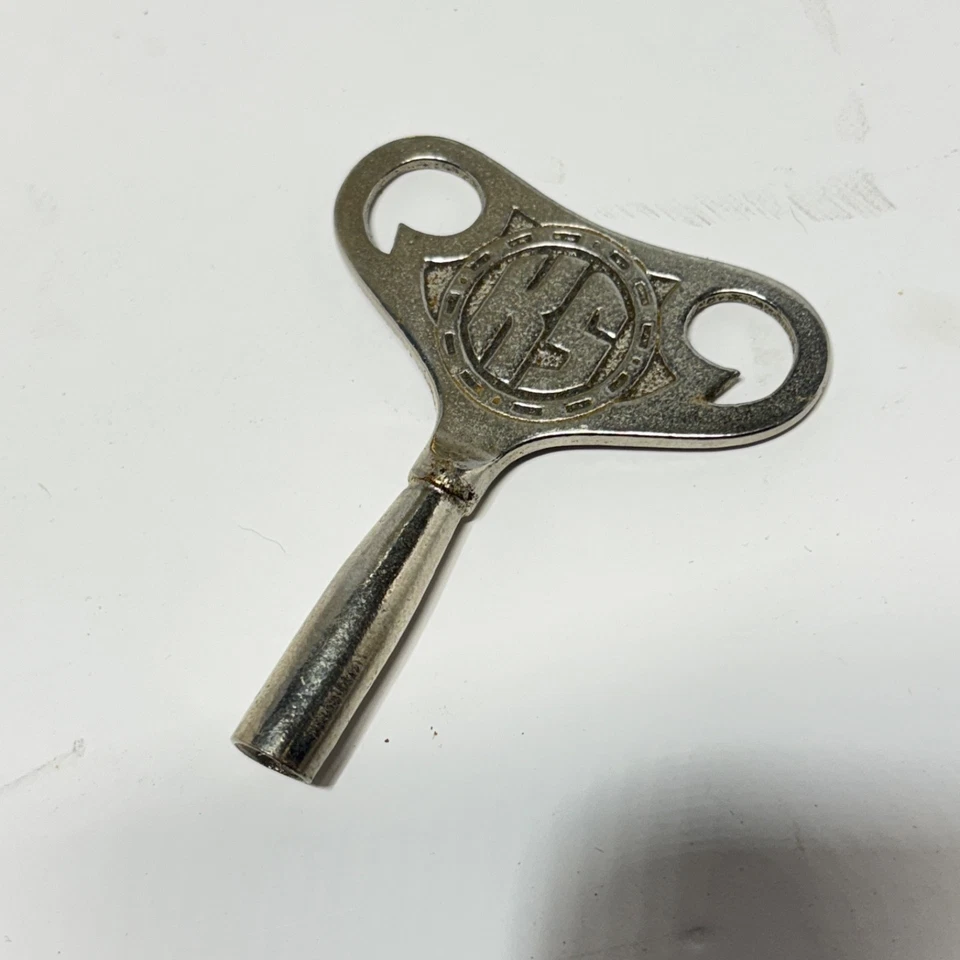 KERN SKELETON CLOCK 11" & LARGE Glass Dome + KEY Not Winding Parts Repair Prop - Image 2 of 4