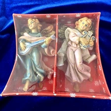 Vintage Lillian Vernon Angel Figurines 2 in Unopened Box NEW OLD STOCK