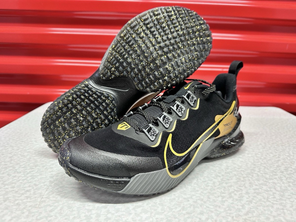 Nike Force Zoom Trout LTD Men's 8 Turf Baseball Shoes Black Gold