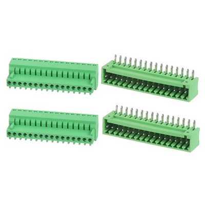 2 Set 16 Pin 2.54mm Pitch PCB Mount Screw Terminal Block Connector Plug