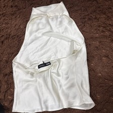 NWT Zara Ivory Satin Effect Halter Top Sz S
