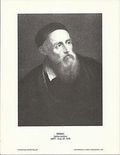 Titian Italian Painter Vintage Portrait Gallery Poster Print