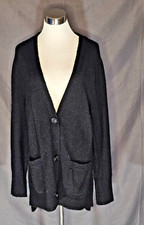 BB Dakota Steve Madden - Black Button Front Cardigan Sweater with Pockets - L
