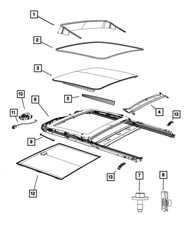 Genuine Mopar Sunroof Wind Deflector 68346651aa