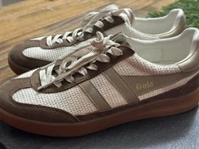 Gola Women’s Leather Cyclone Zephyr Off White Otter Bone Gum Sz 7.5