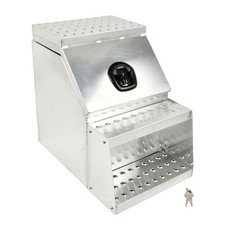 25"x28"x18" Aluminum Side Mount Semi Truck Tool Box Saddle Step Open Wide Design