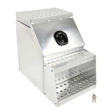 25"x28"x18" Aluminum Side Mount Semi Truck Tool Box Saddle Step Open Wide Design