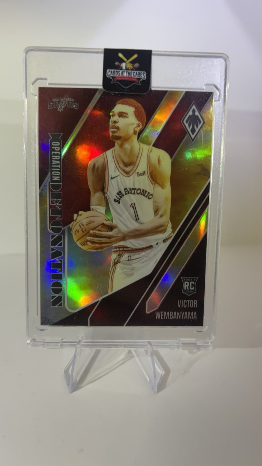 2023-24 Panini Phoenix Victor Wembanyama Operation Detonation RED/125 #4 (RC)