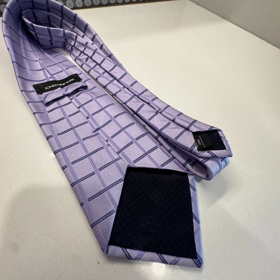 Corbata Jones New York Púrpura Ventana Seda EE. UU. Clásica Negocios Informal Foto 3 de 4