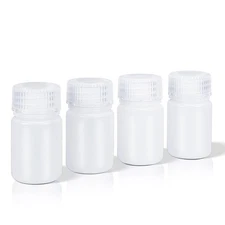 DEMORA 1 oz Small Plastic Bottles with Caps, Airtight Refillable Wide Mouth T...