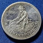 Very Rare! 1985 Engelhard 1/4 Troy Oz .999 Fine Silver Prospector Round