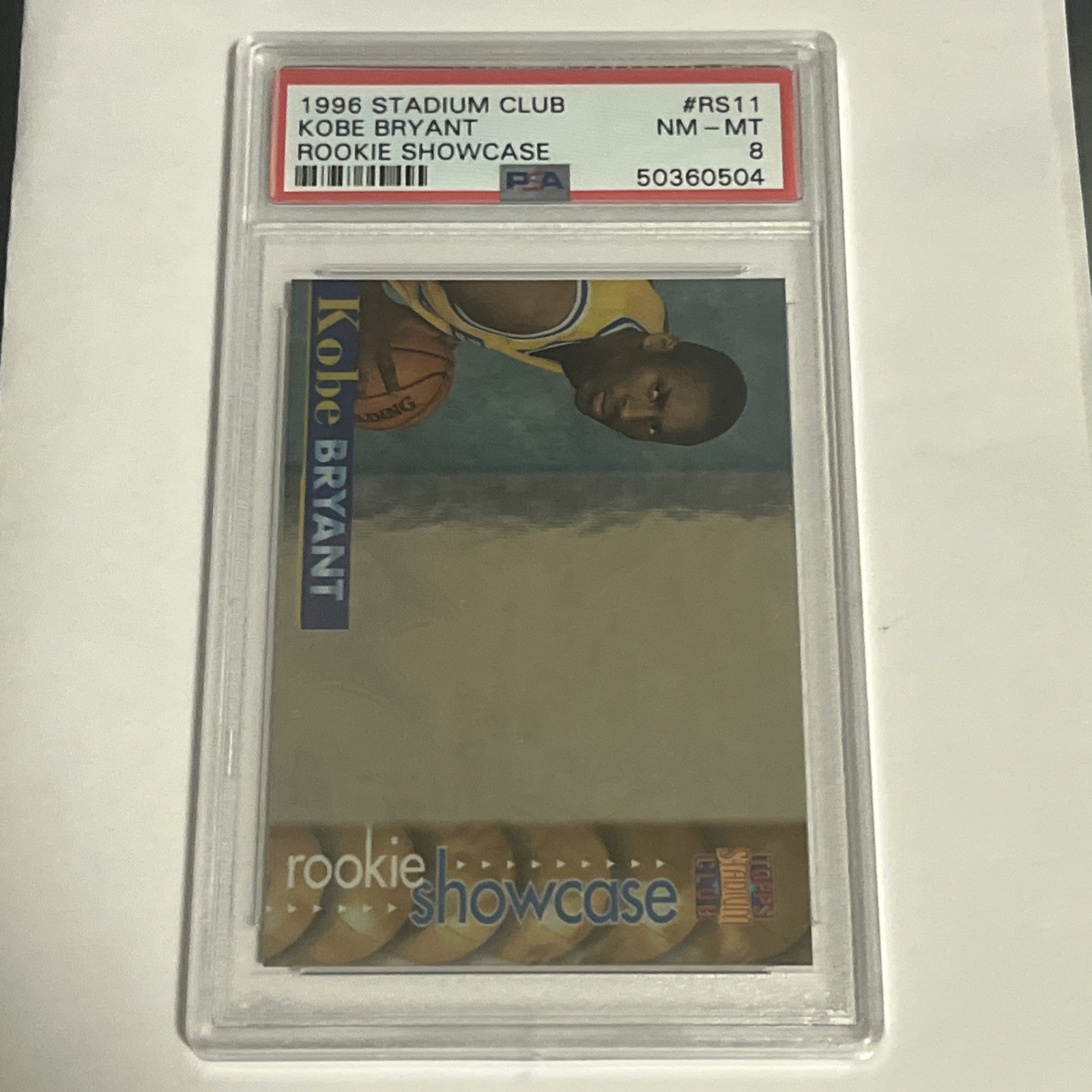 1996-97 Topps Stadium Club - Rookie Showcase Kobe Bryant #RS11 (RC) PSA 8