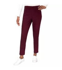 Mario Serrani Ladies' Textured Pull-On Pant Size Medium Burgundy NWT