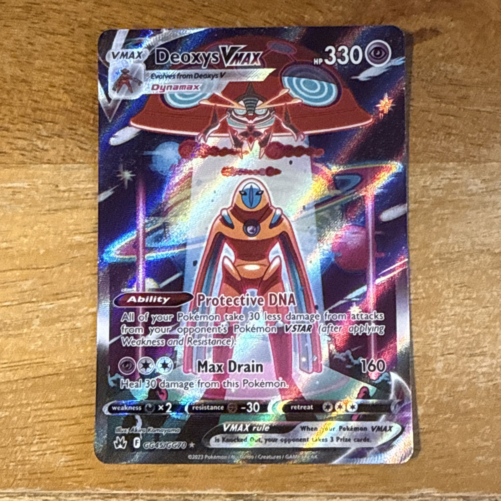 Pokemon Cards Deoxys VMAX GG45/GG70 Crown Zenith Galarian Gallery Holo NM