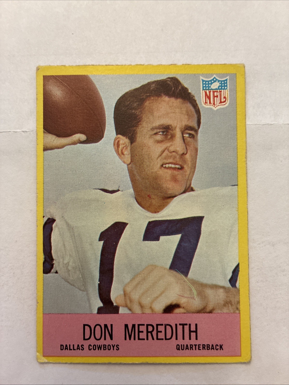1967 Philadelphia Football #57 Don Meredith - VG. Ungraded
