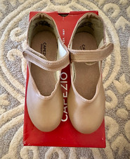 Capezio Essentials V725C Beige Tap Dance Shoes Mary Jane Strap Toddler 9.5M NEW