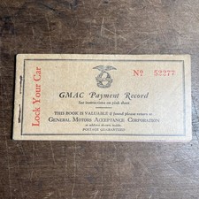 Vintage GMAC Payment Record General Motors Booklet - G1