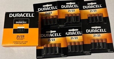 6x Duracell 21/23 12v Batteries - 24Pk NEWm 6 cards of 4 each NEW