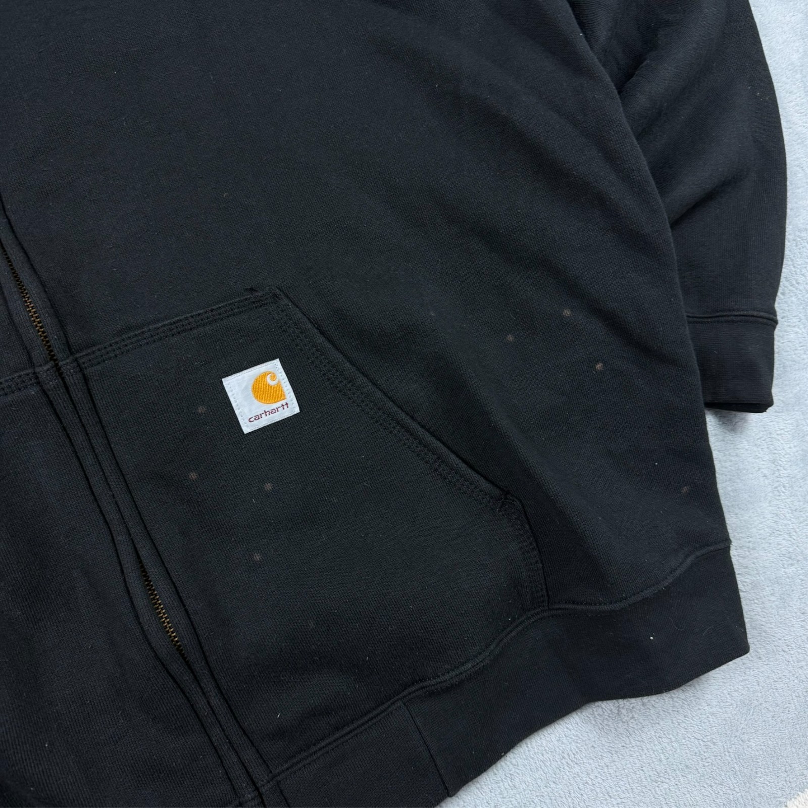 Vintage Carhartt 90's Heavyweight Lined Black Loose Fit Size 2XL Pullover Hoodie image 6