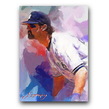 Don Mattingly #66 Art Card Limited 44/50 Edward Vela Signed (New York Yankees)