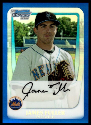 #ad James Fuller 2011 Bowman #BCP51 Chrome Blue Refractors SN # 250 Mets Card $2.50
