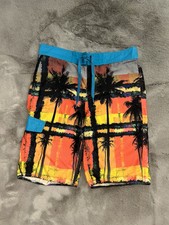 ARIZONA JEAN Boys Colorful Swim Shorts 14/16 Large