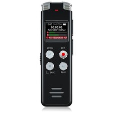 64GB Digital Voice Recorder with Playback: Activated mini, balck