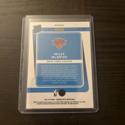 Miles McBride Holo Rated Rookie Donross Optic NBA Basketball | eBay