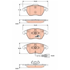 Satz Bremsbeläge Bremsklötze vorne für VW Touran 1T1 1T3 | 23935460