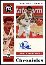 2021 Panini Chronicles Draft Picks #CR-MMI Matt Mitchell Rookie Auto E1