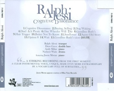 RALPH ALESSI COGNITIVE DISSONANCE NEW CD