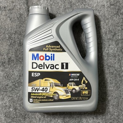 Mobil Delvac 1 ESP Heavy Duty Full Synthetic Diesel Engine Oil 5W-40, 1 Gal